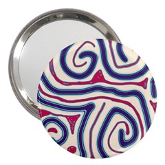 Blue And Red Lines 3  Handbag Mirrors