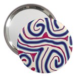 Blue and red lines 3  Handbag Mirrors Front