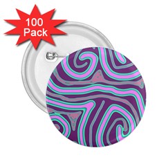 Purple Lines 2 25  Buttons (100 Pack) 