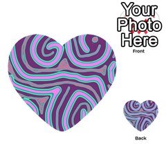 Purple Lines Multi-purpose Cards (heart) 