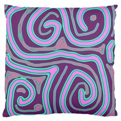 Purple Lines Standard Flano Cushion Case (one Side) by Valentinaart