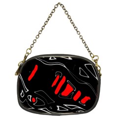 Black And Red Artistic Abstraction Chain Purses (two Sides)  by Valentinaart