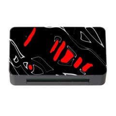 Black And Red Artistic Abstraction Memory Card Reader With Cf by Valentinaart