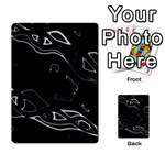 Black and white Multi-purpose Cards (Rectangle)  Back 18