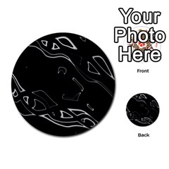 Black And White Multi-purpose Cards (round) 