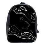 Black and white School Bags (XL)  Front