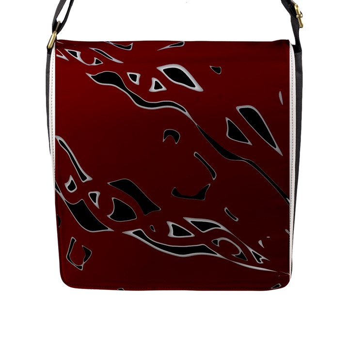 Decorative abstract art Flap Messenger Bag (L) 