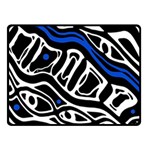 Deep blue, black and white abstract art Fleece Blanket (Small) 50 x40  Blanket Front