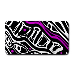 Purple, Black And White Abstract Art Medium Bar Mats by Valentinaart