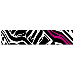 Magenta, Black And White Abstract Art Flano Scarf (small) by Valentinaart