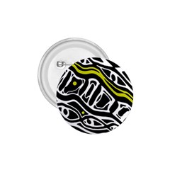 Yellow, Black And White Abstract Art 1 75  Buttons by Valentinaart