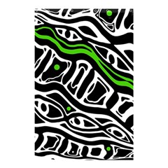 Green, black and white abstract art Shower Curtain 48  x 72  (Small) 