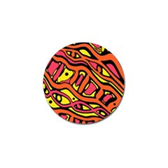Orange Hot Abstract Art Golf Ball Marker (4 Pack) by Valentinaart