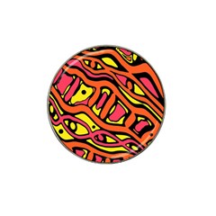 Orange Hot Abstract Art Hat Clip Ball Marker (10 Pack) by Valentinaart