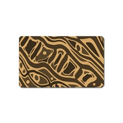 Brown Abstract Art Magnet (name Card)