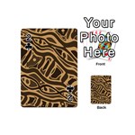 Brown abstract art Playing Cards 54 (Mini)  Front - Club2