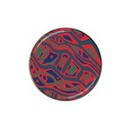 Red and green abstract art Hat Clip Ball Marker (10 pack) Front