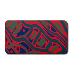 Red And Green Abstract Art Medium Bar Mats by Valentinaart