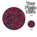 Red and green abstract art Multi-purpose Cards (Round)  Front 6