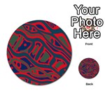 Red and green abstract art Multi-purpose Cards (Round)  Front 11