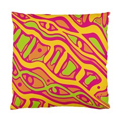Orange Hot Abstract Art Standard Cushion Case (one Side) by Valentinaart