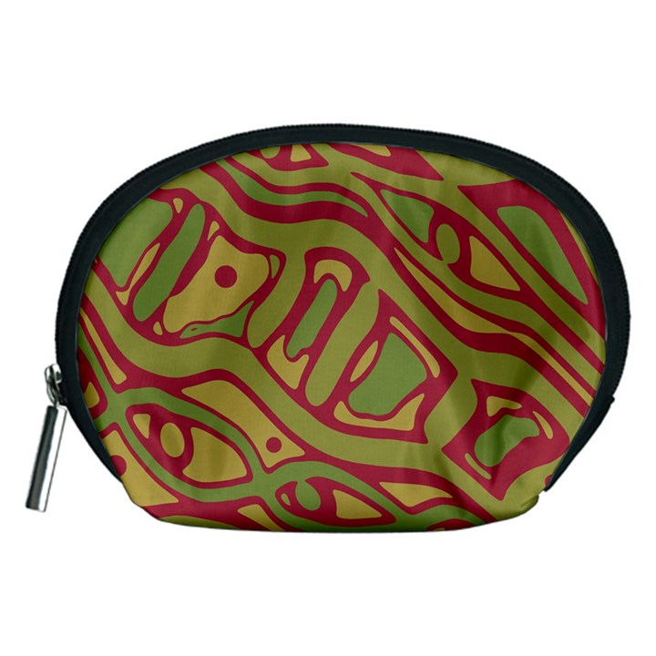 Brown abstract art Accessory Pouches (Medium) 