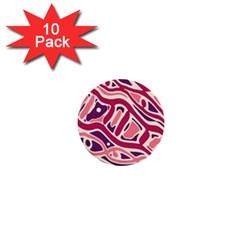 Pink And Purple Abstract Art 1  Mini Buttons (10 Pack)  by Valentinaart