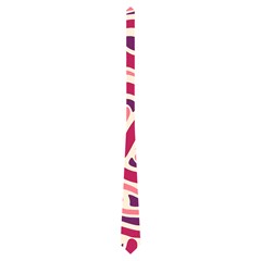 Pink And Purple Abstract Art Neckties (two Side) 