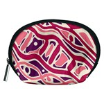 Pink and purple abstract art Accessory Pouches (Medium)  Front