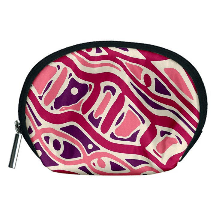 Pink and purple abstract art Accessory Pouches (Medium) 