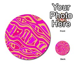 Pink Abstract Art Multi-purpose Cards (round) 