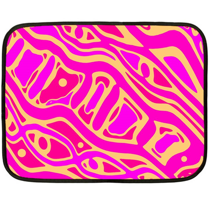 Pink abstract art Double Sided Fleece Blanket (Mini) 