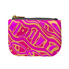 Pink Abstract Art Mini Coin Purses by Valentinaart