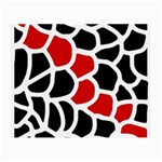 Red, black and white abstraction Small Glasses Cloth (2-Side) Back