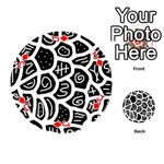 Black and white playful design Playing Cards 54 (Round)  Front - DiamondJ