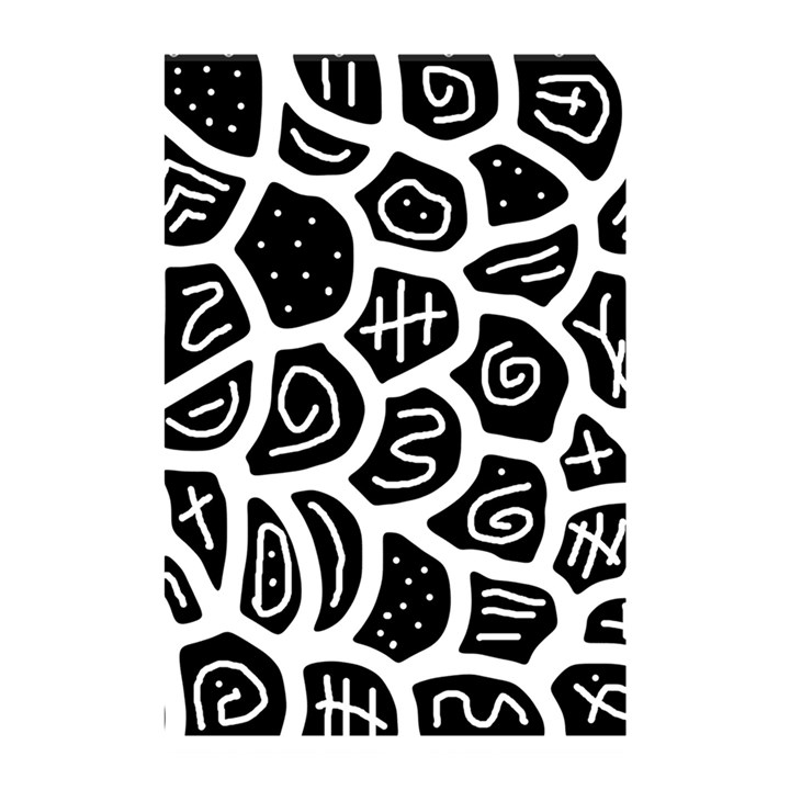 Black and white playful design Shower Curtain 48  x 72  (Small) 