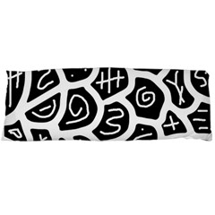 Black And White Playful Design Body Pillow Case (dakimakura) by Valentinaart