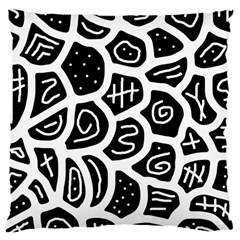 Black And White Playful Design Large Cushion Case (one Side) by Valentinaart