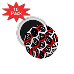 Red Playful Design 1 75  Magnets (10 Pack)  by Valentinaart