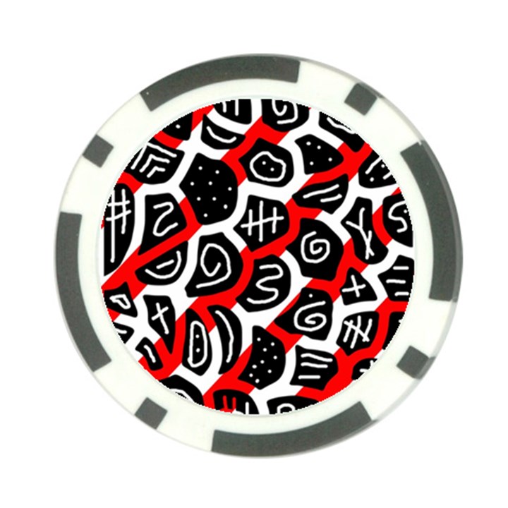 Red playful design Poker Chip Card Guards