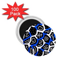 Blue Playful Design 1 75  Magnets (100 Pack)  by Valentinaart