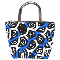 Blue Playful Design Bucket Bags by Valentinaart