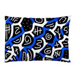 Blue playful design Pillow Case (Two Sides) Back