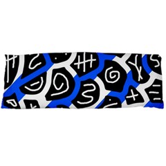 Blue Playful Design Body Pillow Case (dakimakura) by Valentinaart