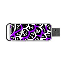 Purple Playful Design Portable Usb Flash (two Sides) by Valentinaart