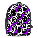 Purple playful design School Bags (XL)  Front