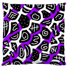 Purple Playful Design Standard Flano Cushion Case (two Sides) by Valentinaart