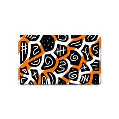 Orange Playful Design Magnet (name Card) by Valentinaart