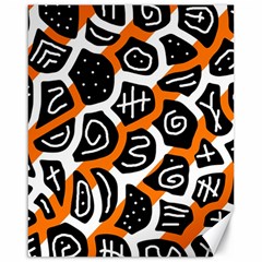 Orange Playful Design Canvas 16  X 20   by Valentinaart