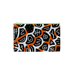 Orange Playful Design Cosmetic Bag (xs) by Valentinaart